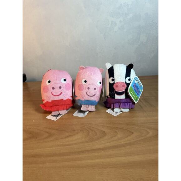 Peppa Pig Podpals Lot Of 3 NWT Peppa George Zoe Zebra 3” - Picture 1 of 9